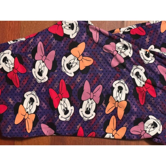 Womans  TALL & CURVY  LULAROE Leggings Disney PURPLE MINNIE MOUSE DISNEY  NEW TC - Picture 1 of 1